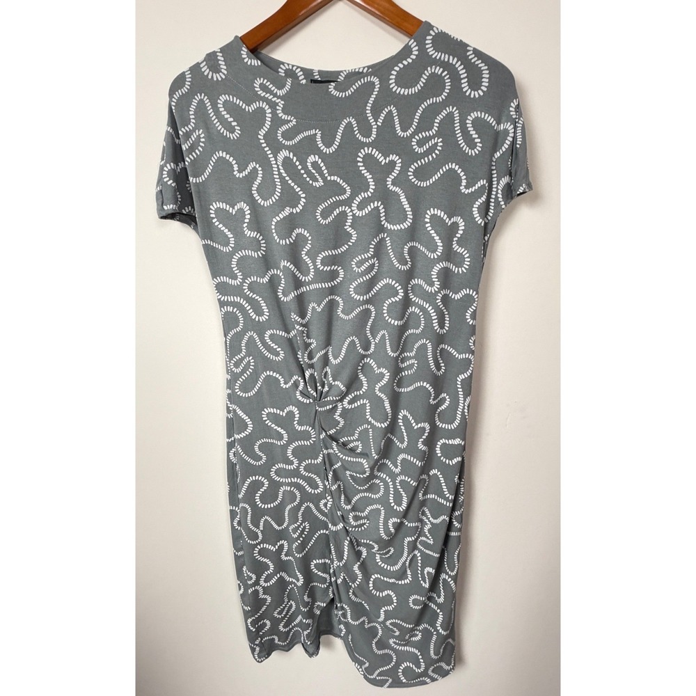 Matti Mamane Womens Gray White Abstract‎ Dress Size Medium